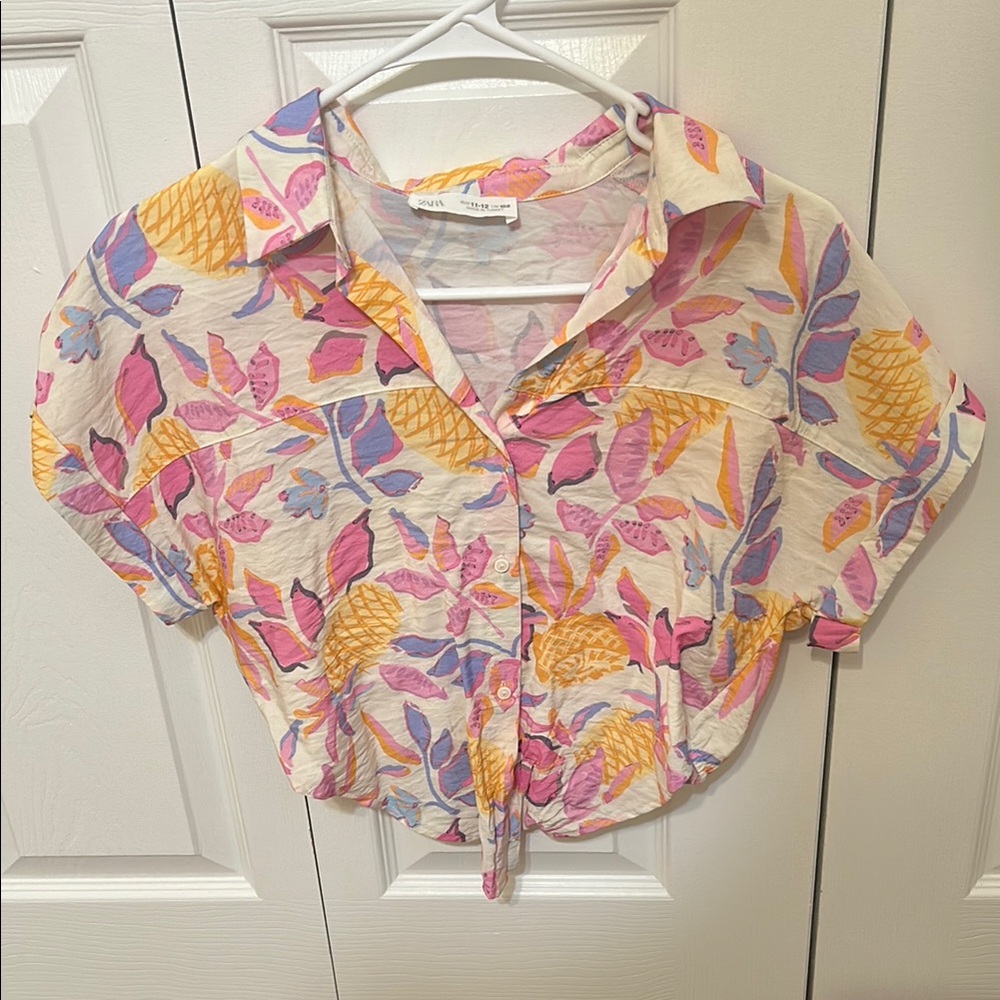 Zara Kids Floral Tank Top - Pink, Yellow, Blue